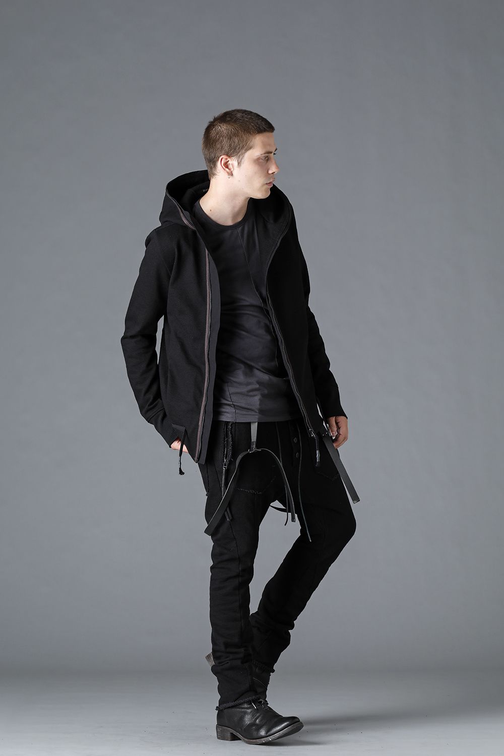 Leather narrow suspenders