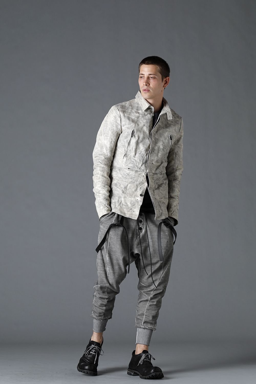 Leather narrow suspenders