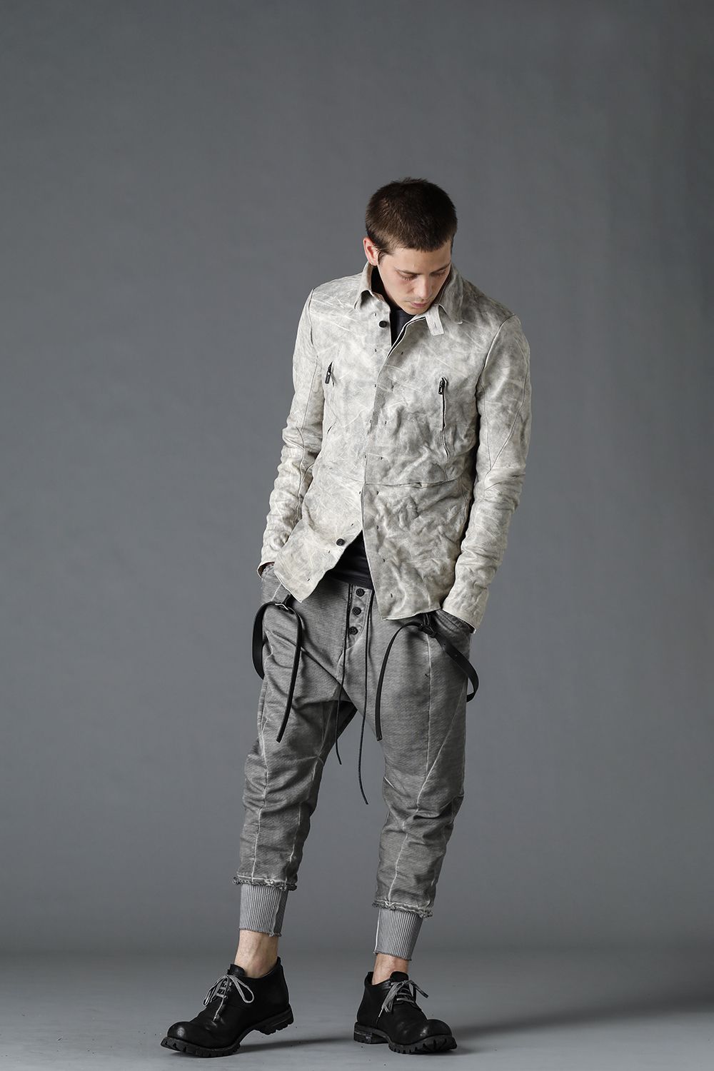 Horse Leather Shirt Jacket Concrete