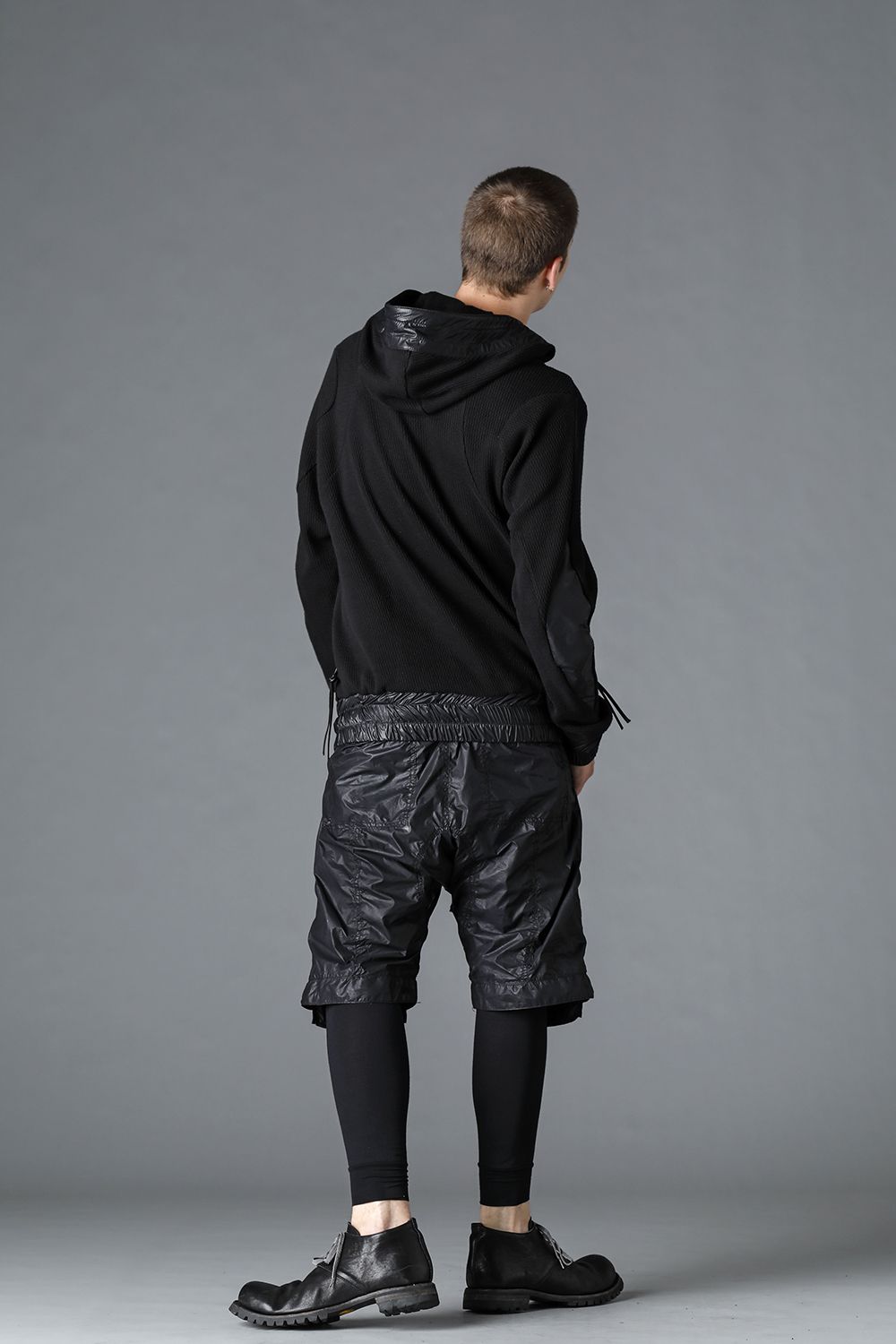 Honeycomb cotton jersey pullover hoodie