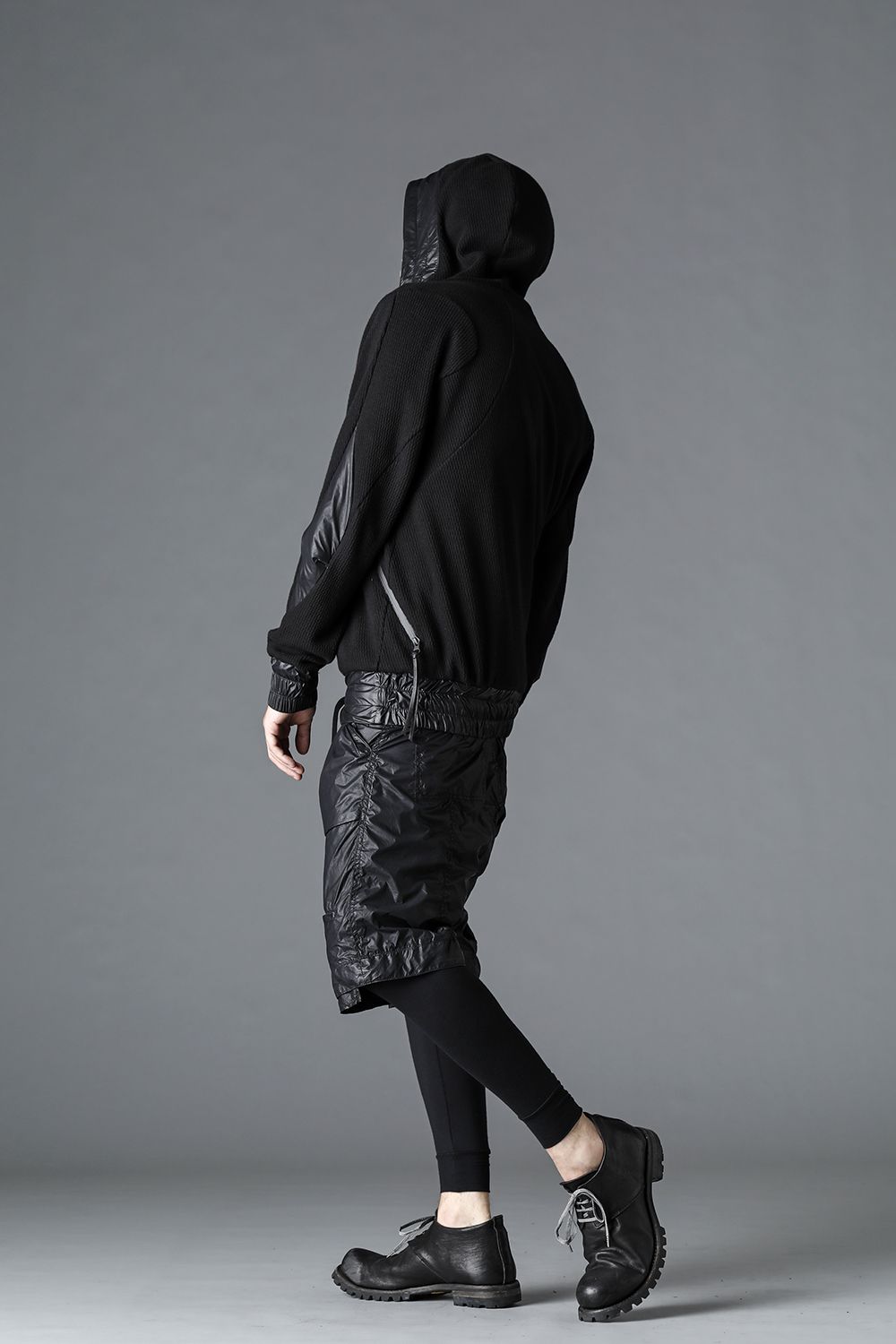 Honeycomb cotton jersey pullover hoodie