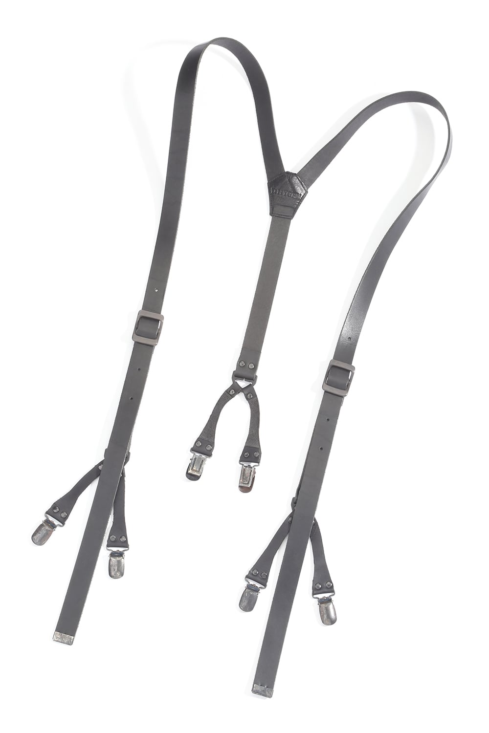 Leather narrow suspenders