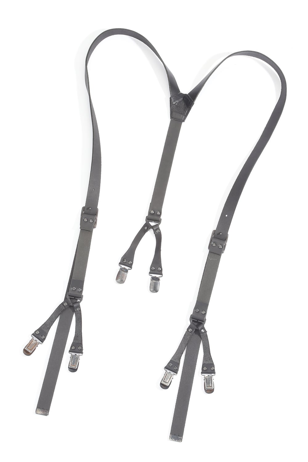 Leather narrow suspenders