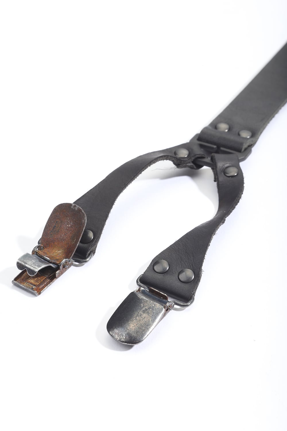 Leather narrow suspenders
