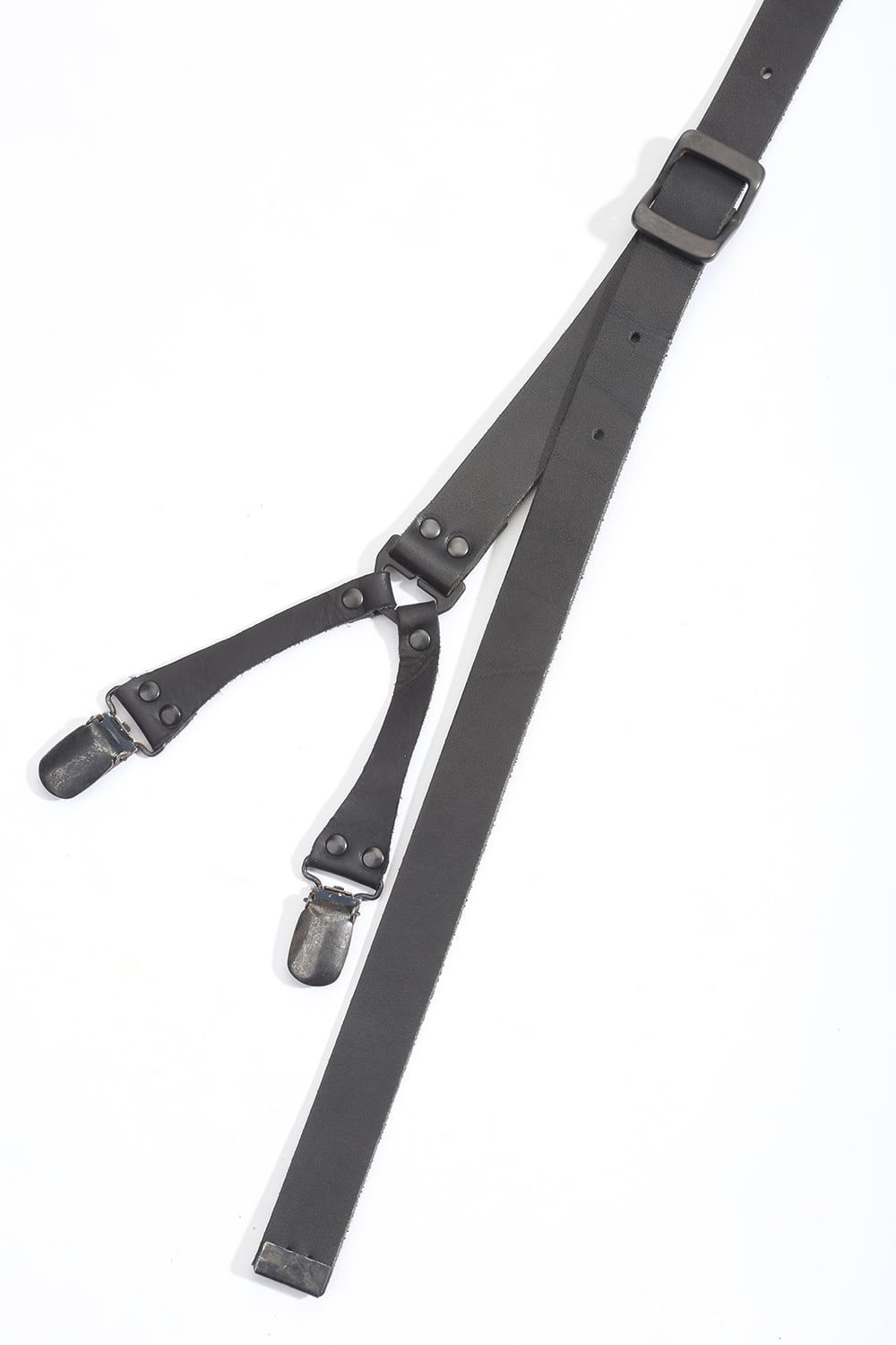 Leather narrow suspenders