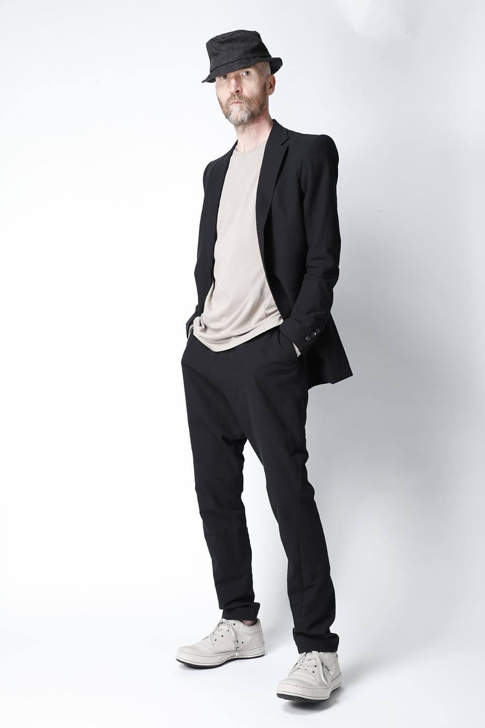 Drop crotch pants cotton / nylon