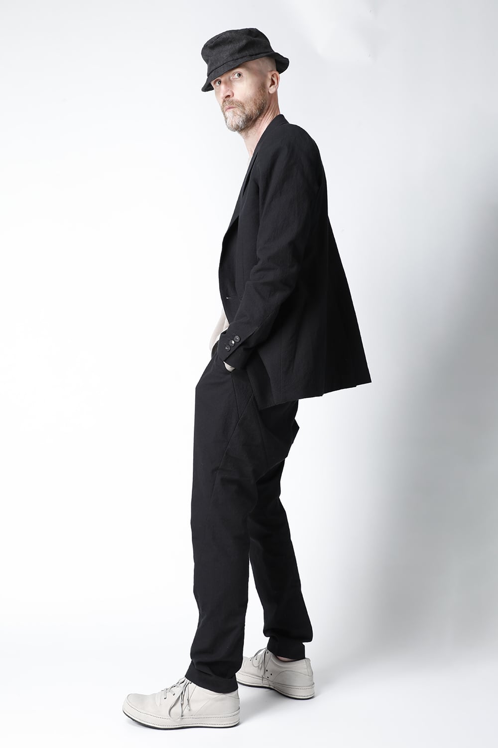 Drop crotch pants cotton / nylon