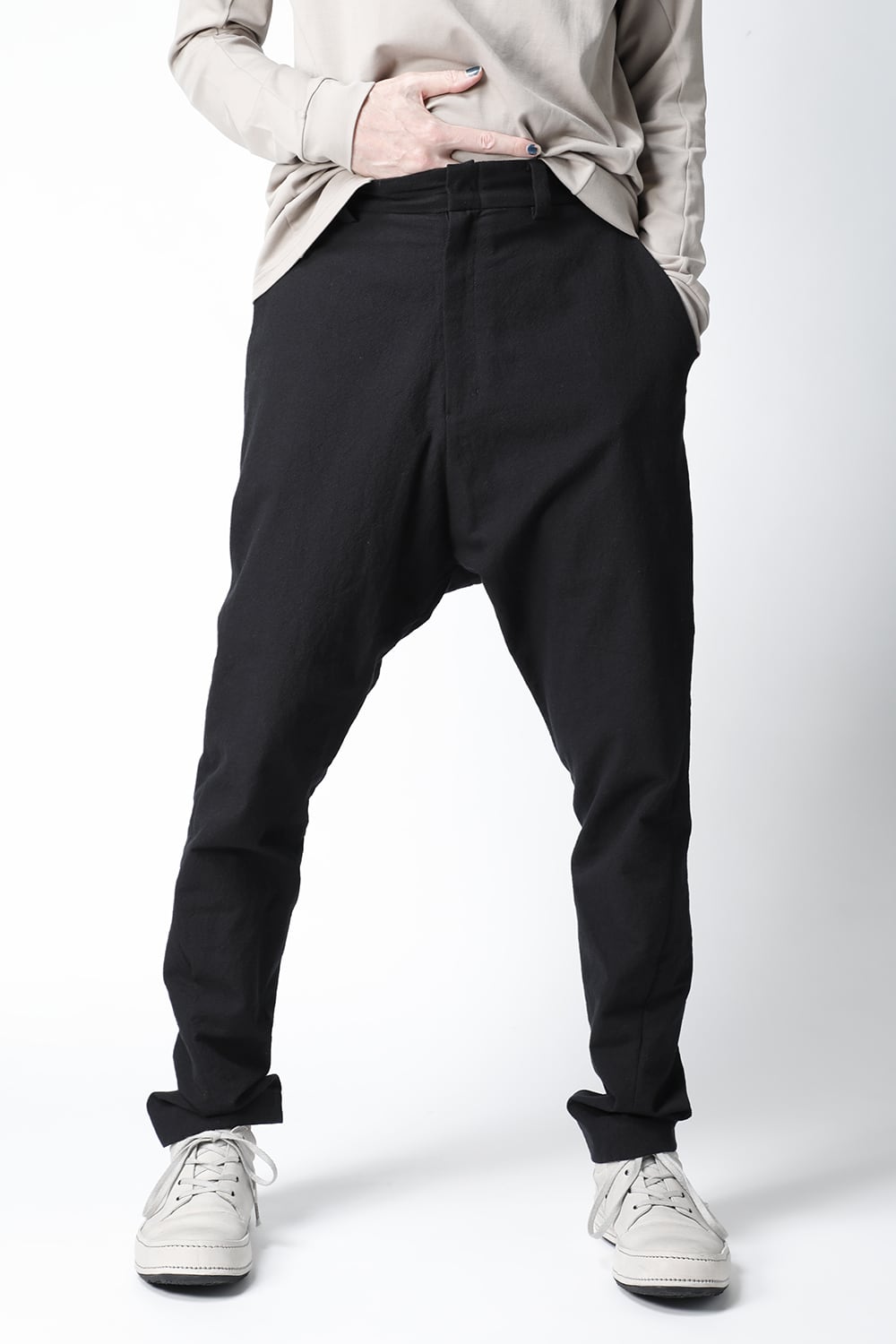 Drop crotch pants cotton / nylon