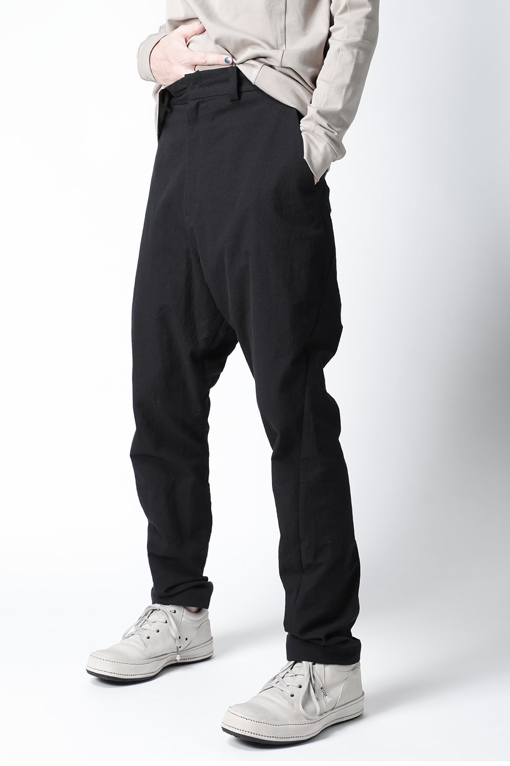 Drop crotch pants cotton / nylon