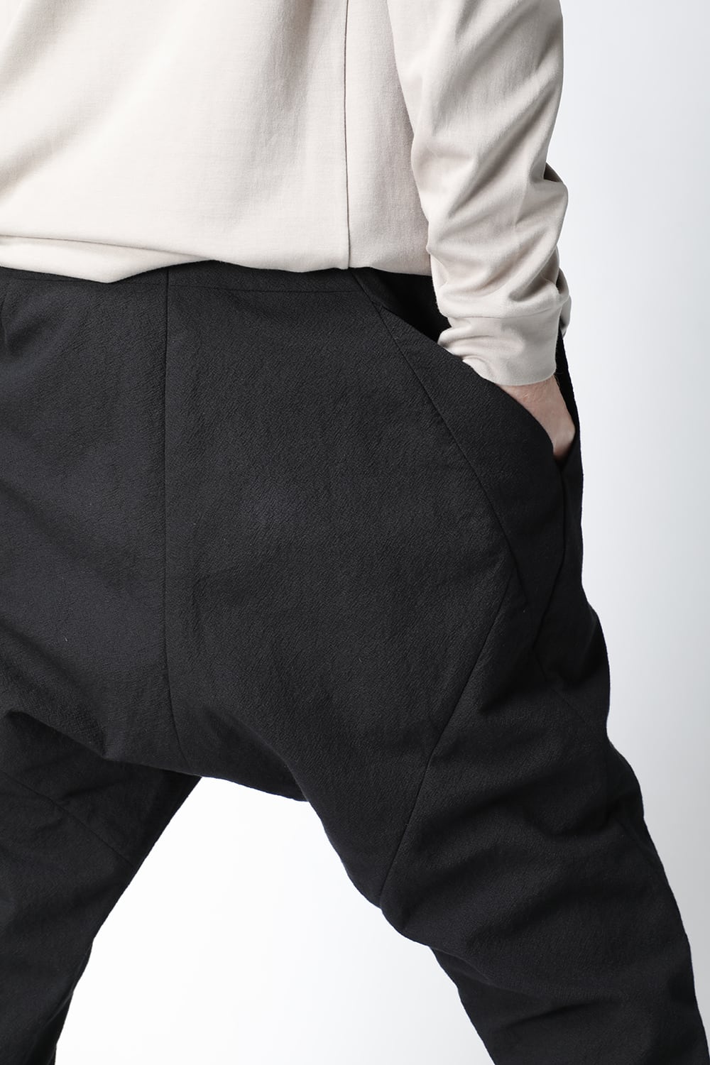 Drop crotch pants cotton / nylon