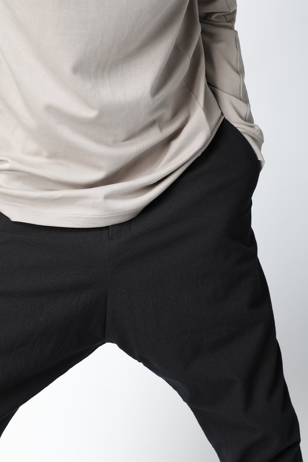 Drop crotch pants cotton / nylon