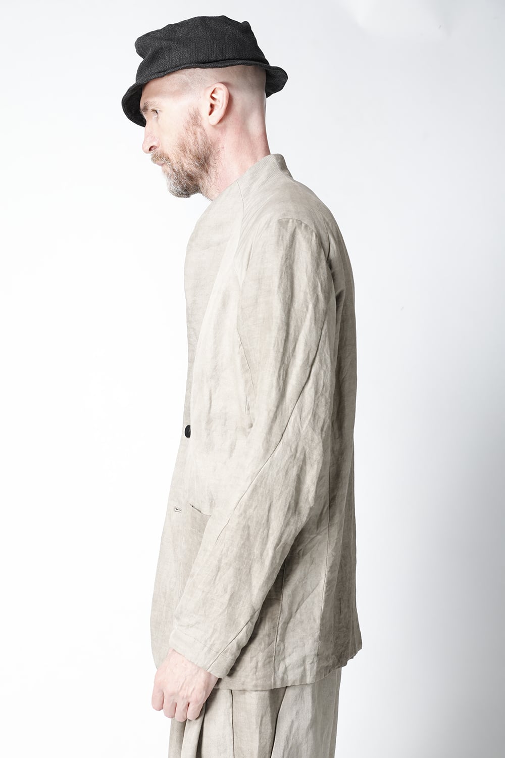 Jacket cotton/ ramie/ canapa cold dyed