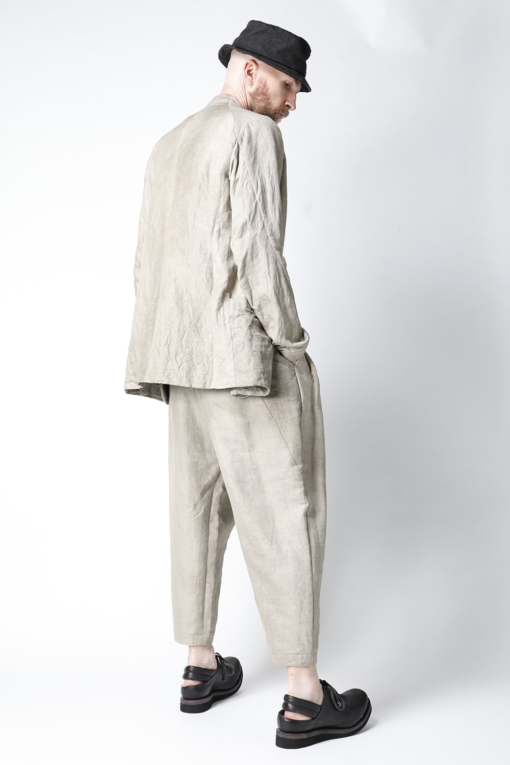 Jacket cotton/ ramie/ canapa cold dyed