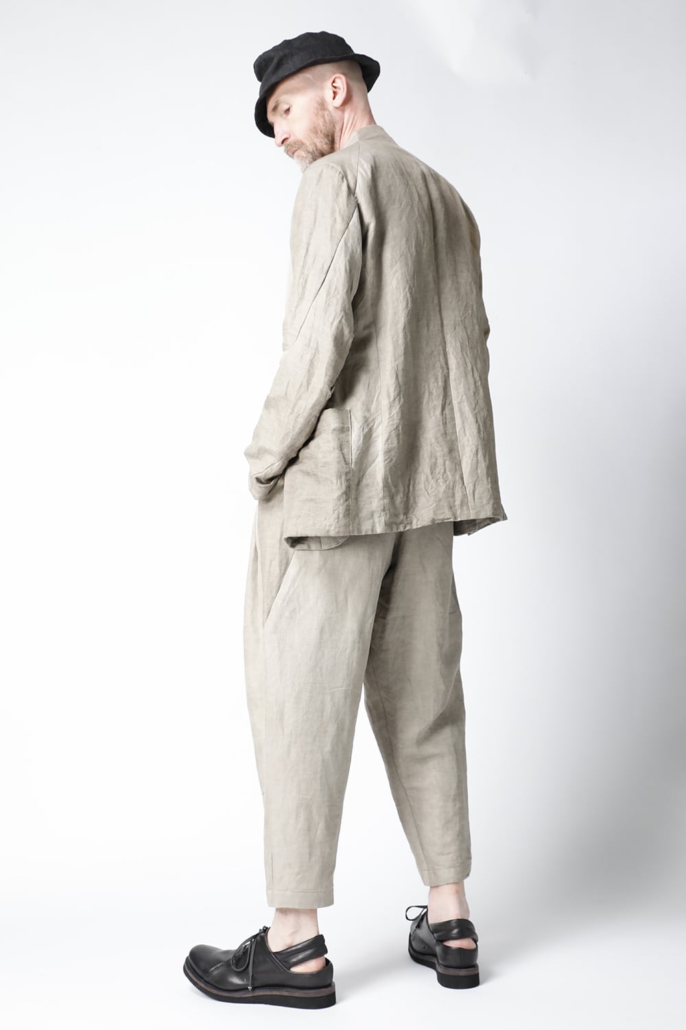 Jacket cotton/ ramie/ canapa cold dyed