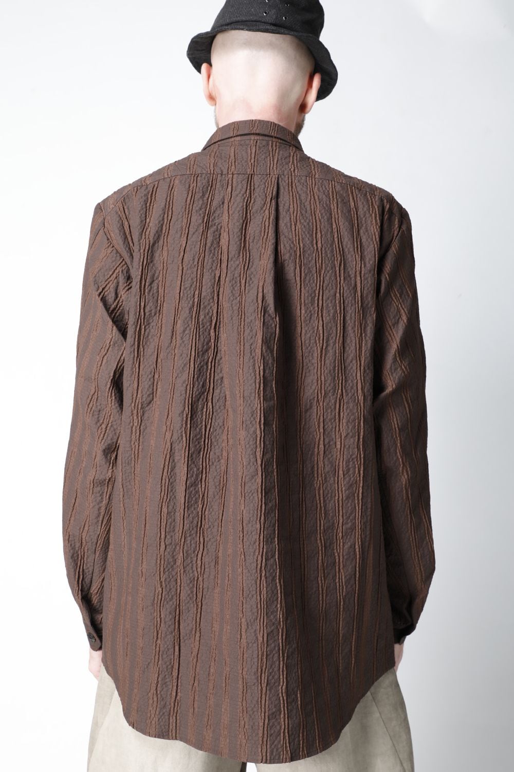 Shirt light weight stretch seersucker