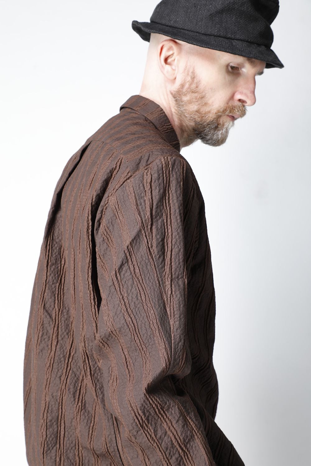 Shirt light weight stretch seersucker