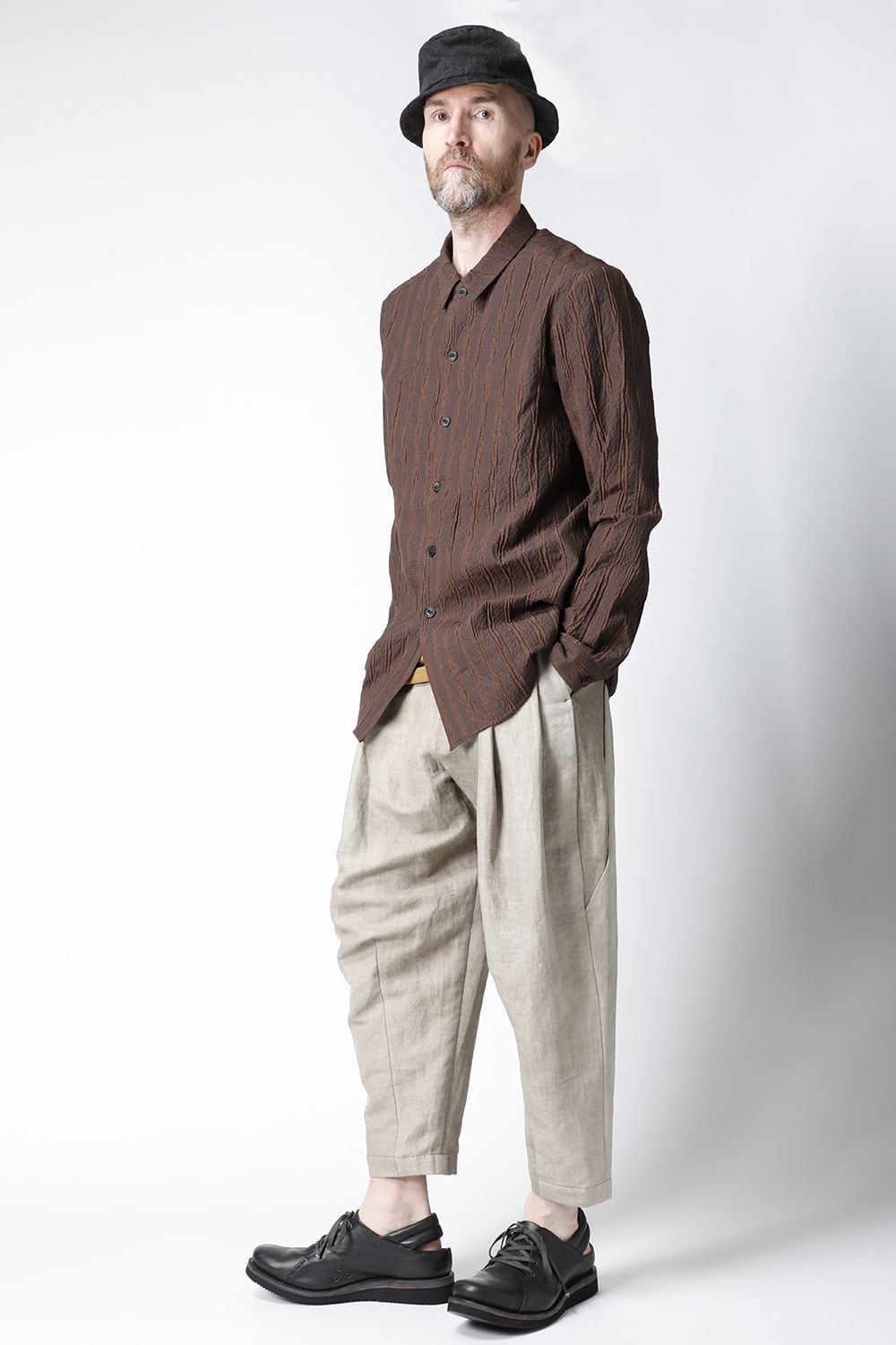 Shirt light weight stretch seersucker