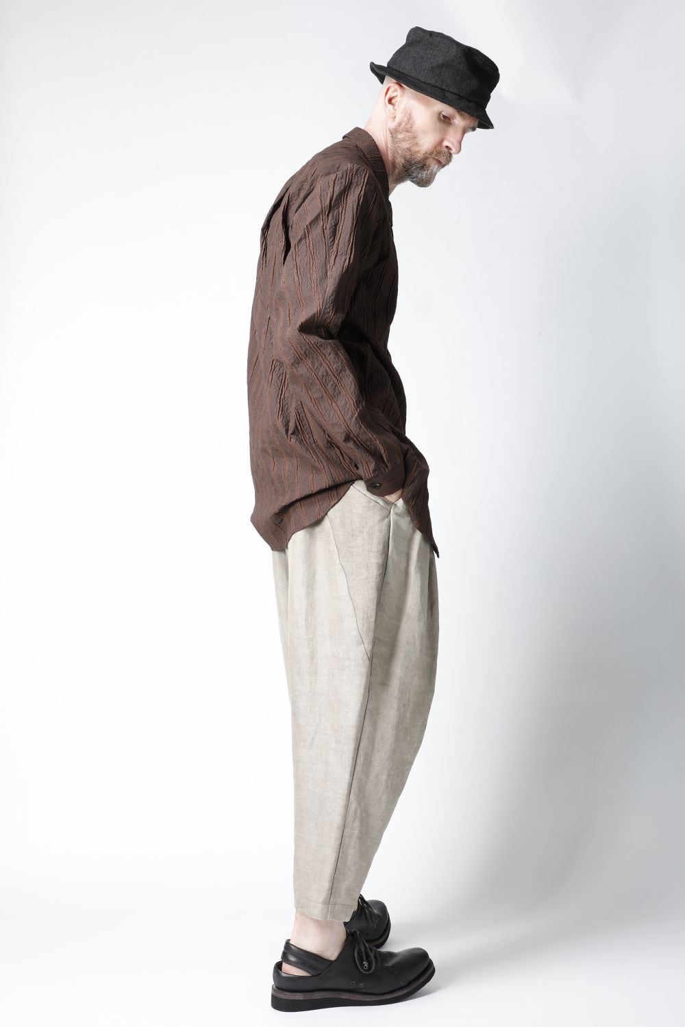 Shirt light weight stretch seersucker