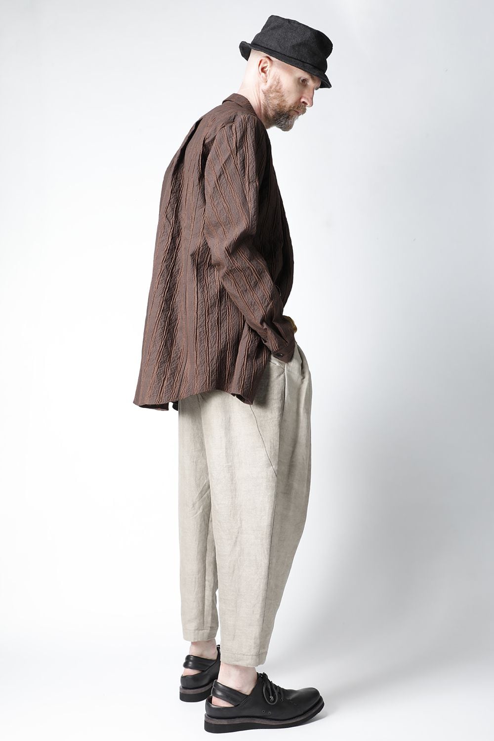 Shirt light weight stretch seersucker