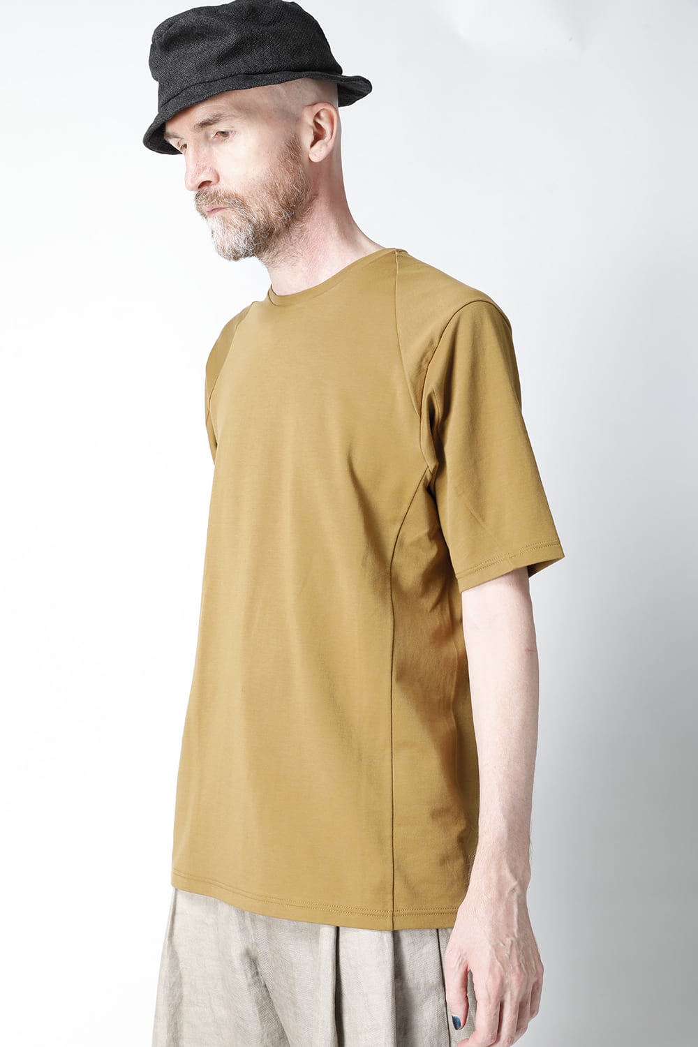 Short sleeve cotton jersey Dark Mustard