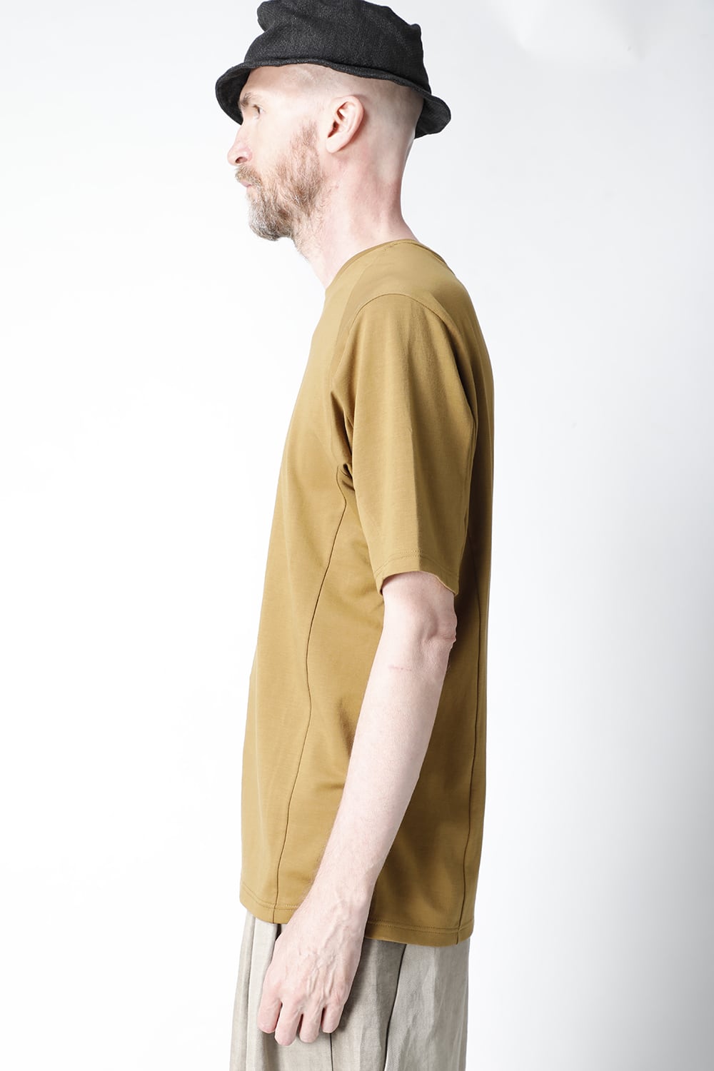 Short sleeve cotton jersey Dark Mustard