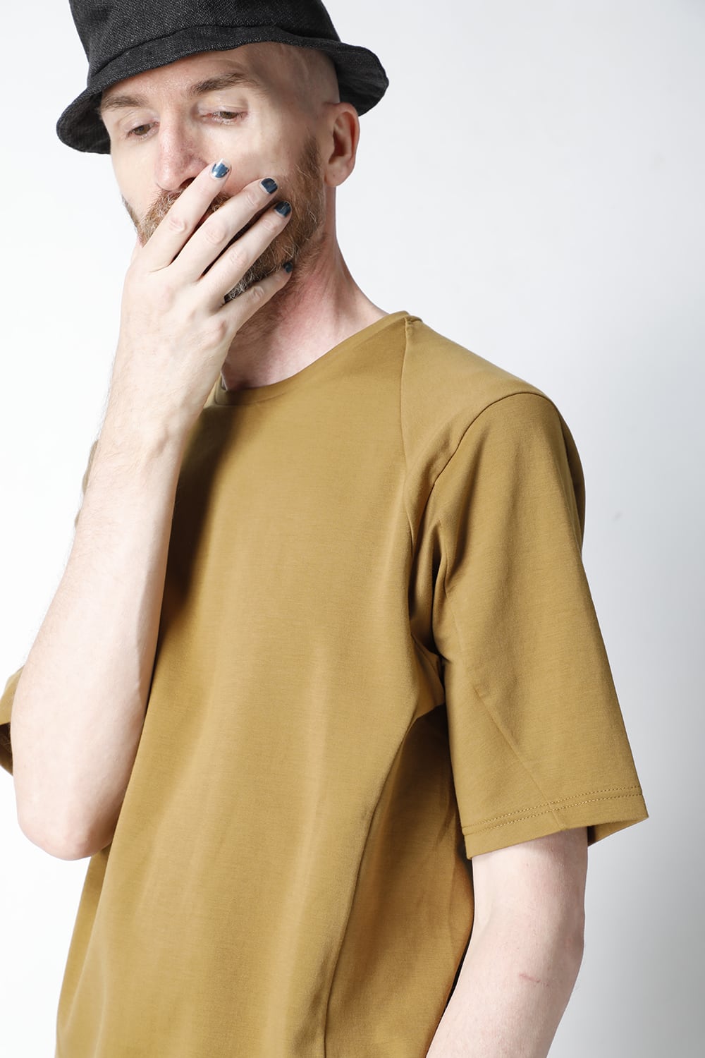 Short sleeve cotton jersey Dark Mustard