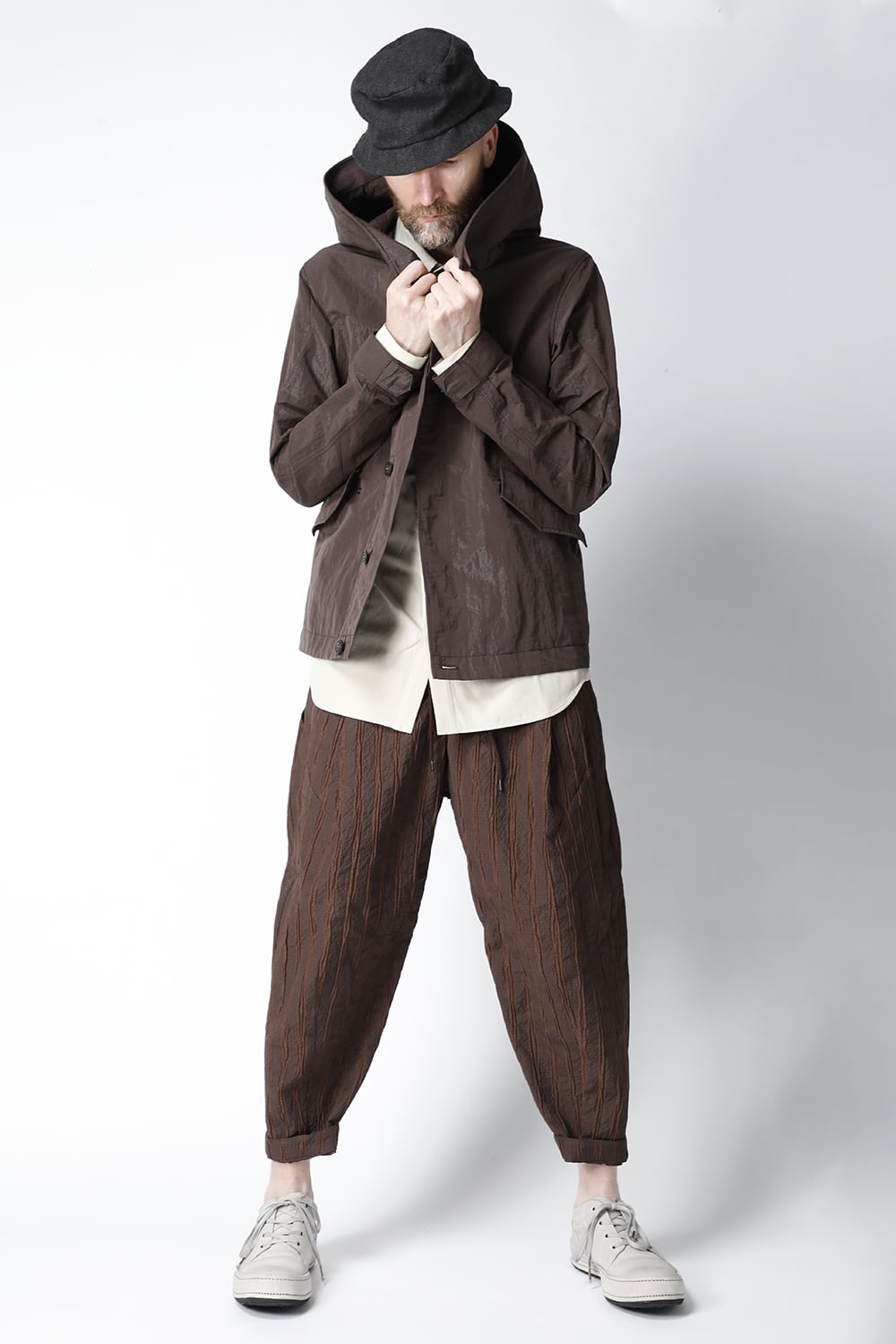 Hooded jacket lightweight highdensity Co/Pe