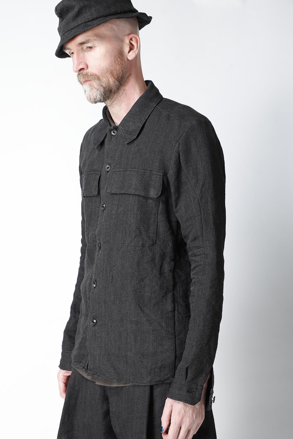 CPO shirt linen / washi (japanese paper)