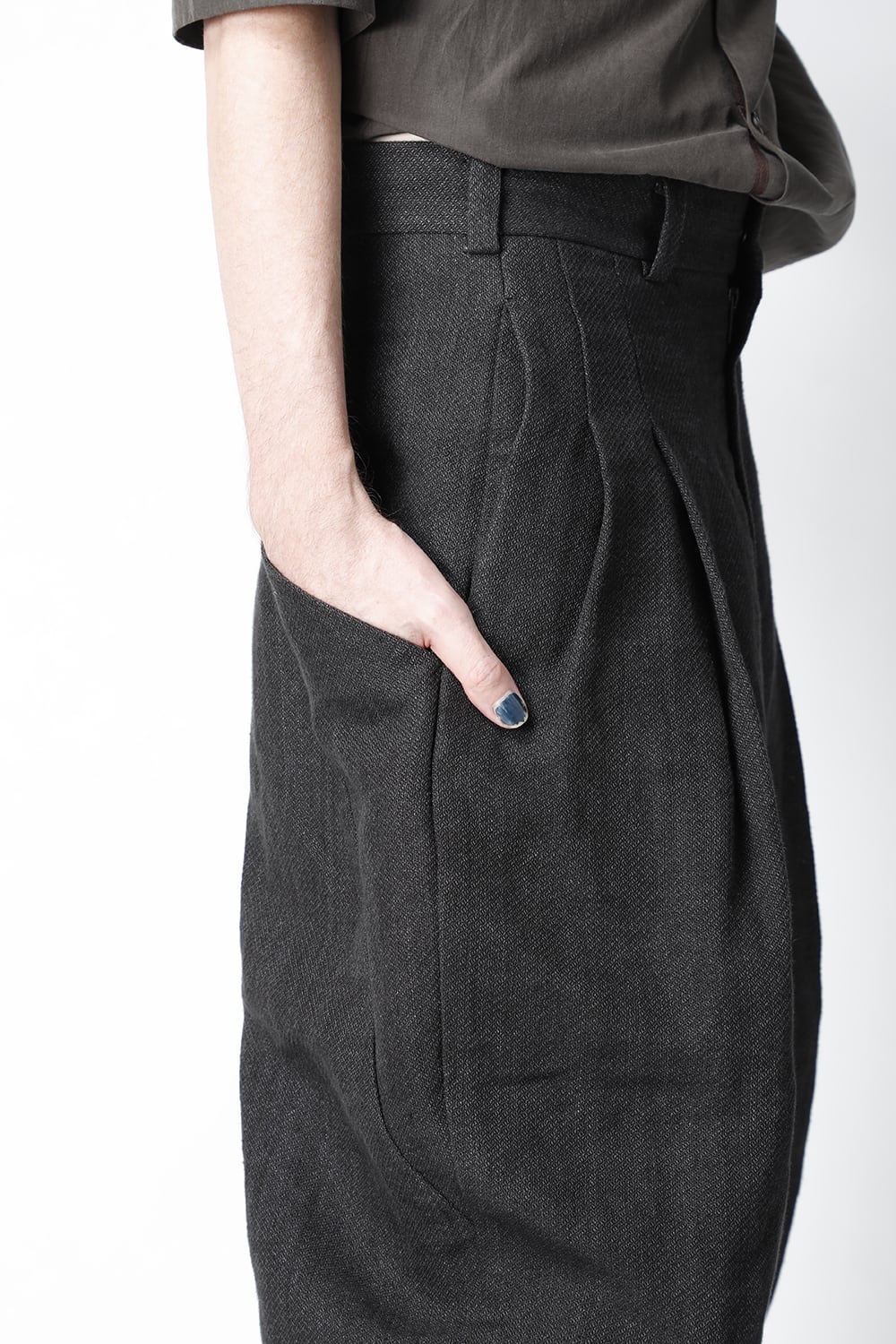 クロップド パンツ リネン / ワシ (japanese paper)