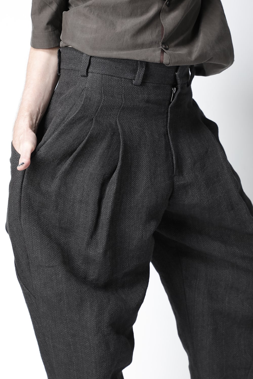 クロップド パンツ リネン / ワシ (japanese paper)