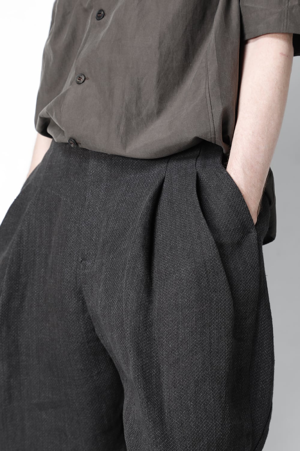 クロップド パンツ リネン / ワシ (japanese paper)