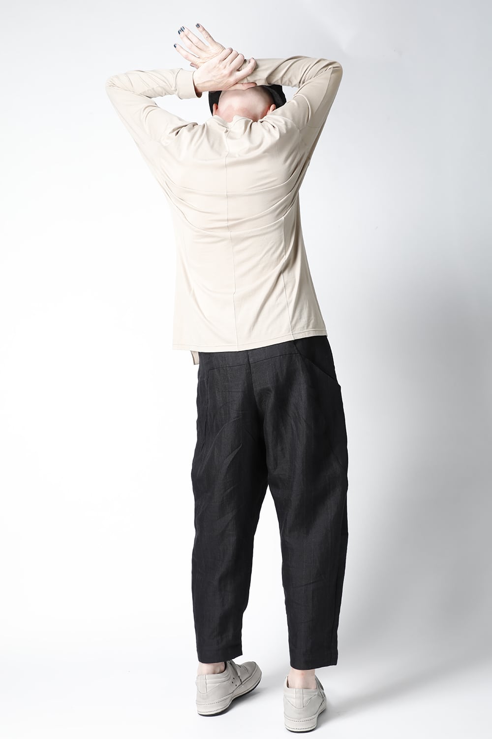 ロングスリーブ エジプシャン コットン ジャージー (SUVIN) ライトベージュ