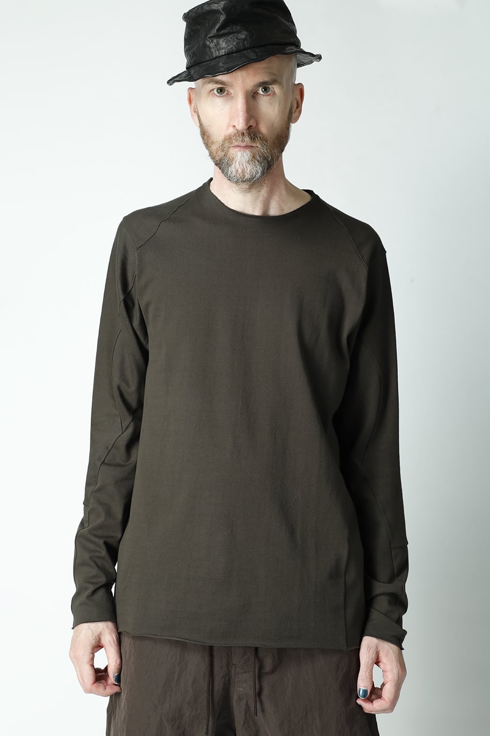 Long sleeve medium weight soft jersey Mud Khaki