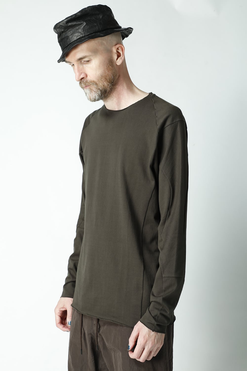 Long sleeve medium weight soft jersey Mud Khaki