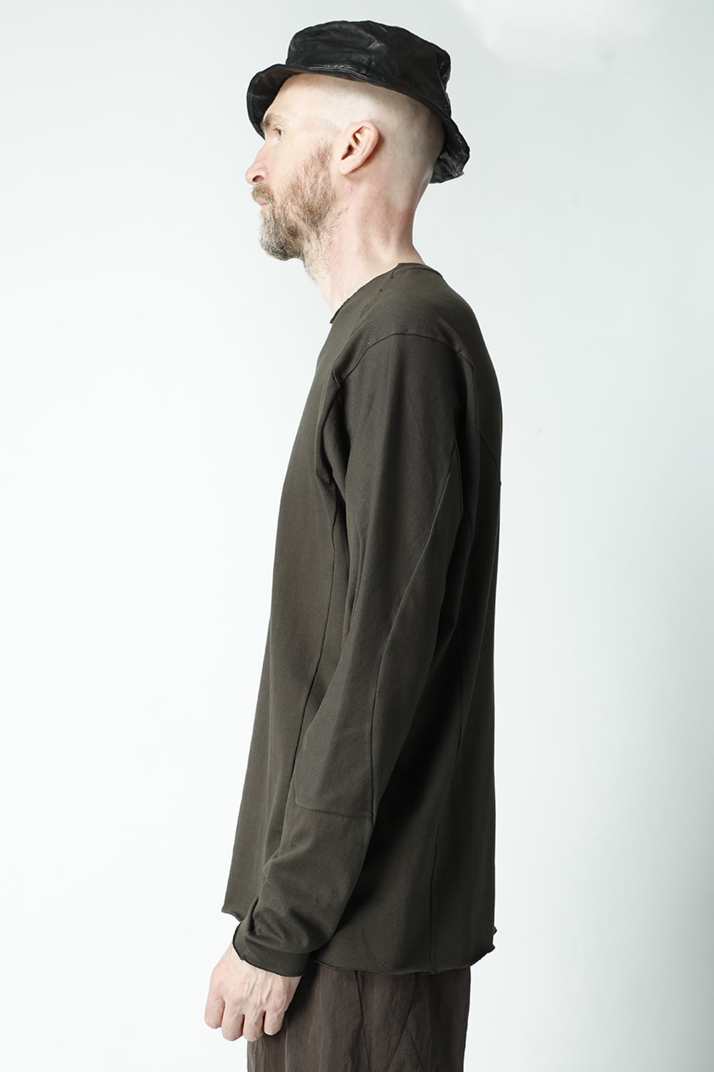 Long sleeve medium weight soft jersey Mud Khaki