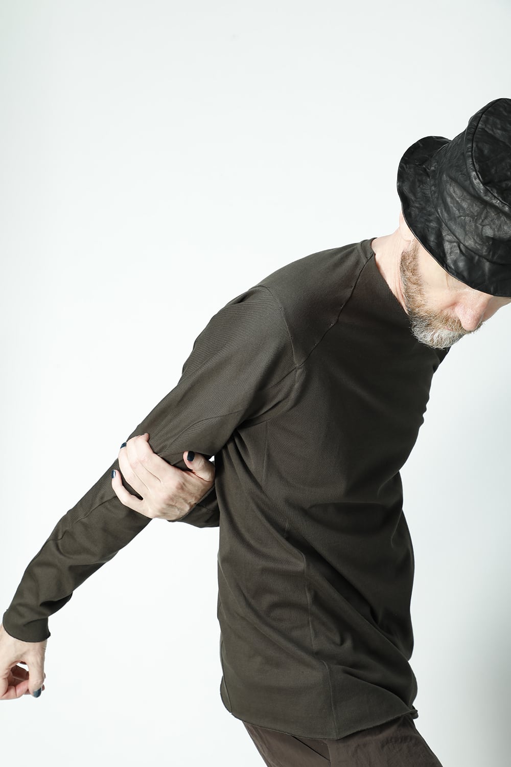 Long sleeve medium weight soft jersey Mud Khaki