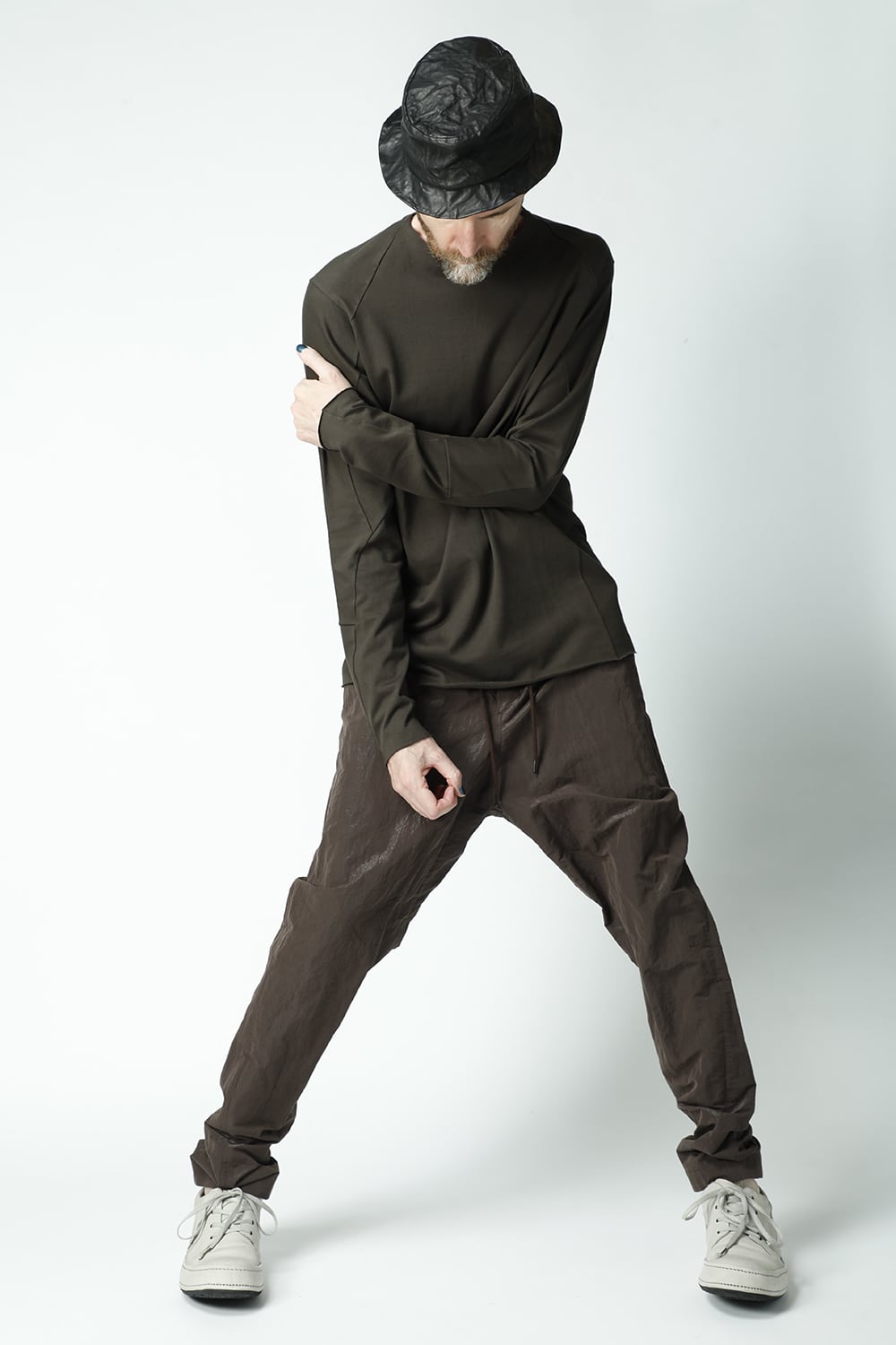 Long sleeve medium weight soft jersey Mud Khaki