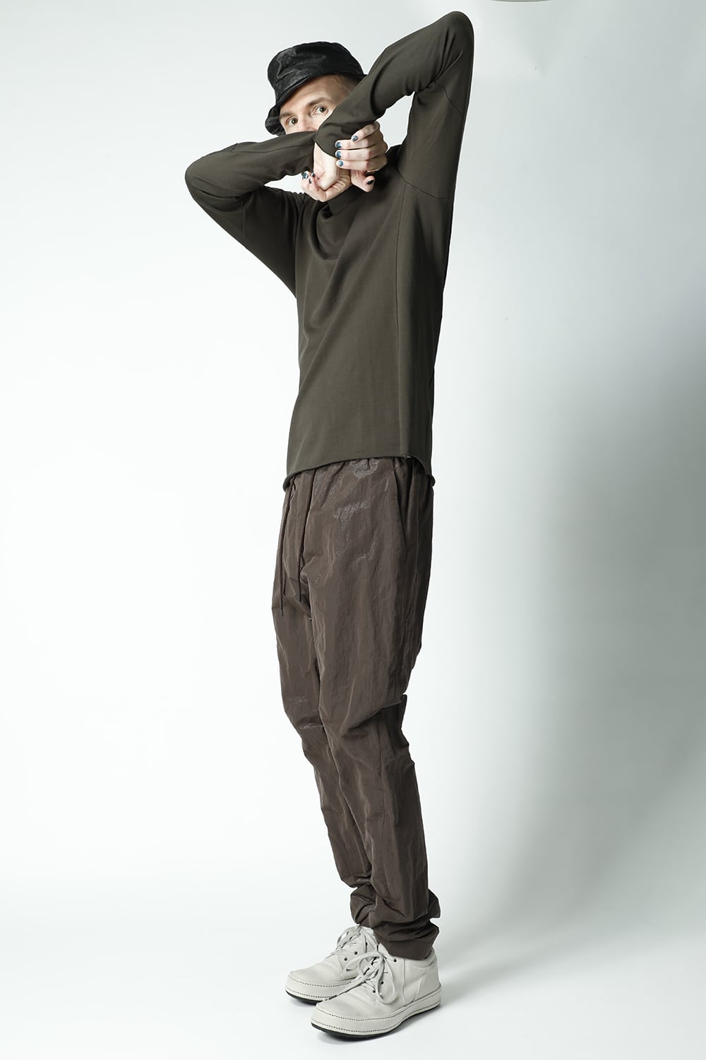 Long sleeve medium weight soft jersey Mud Khaki