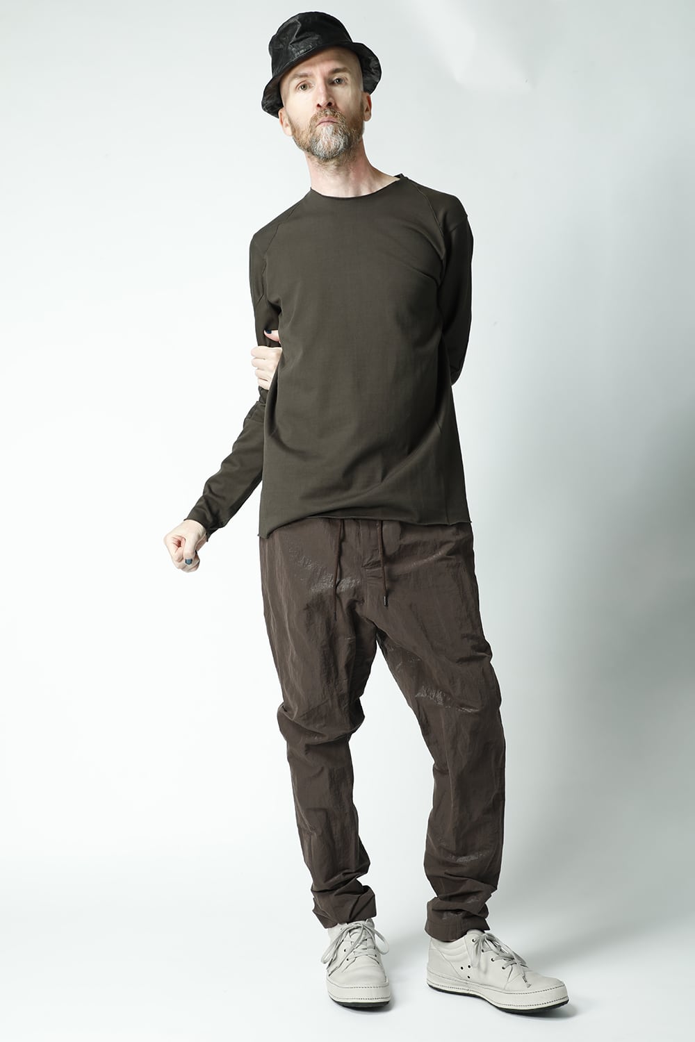 Long sleeve medium weight soft jersey Mud Khaki