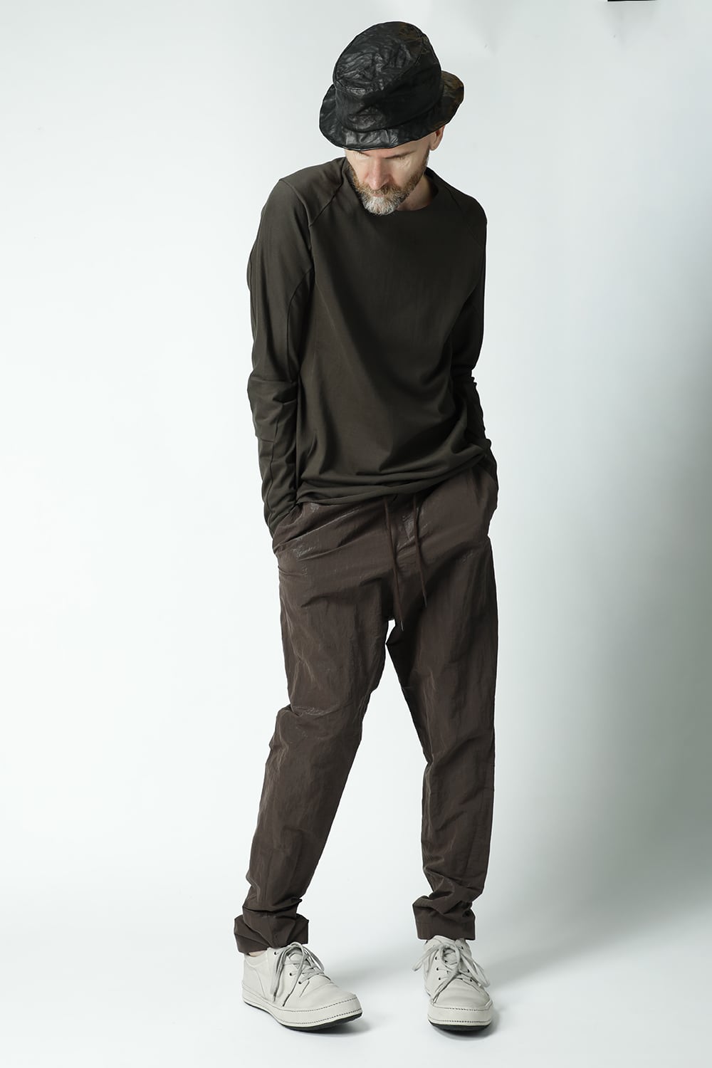 Long sleeve medium weight soft jersey Mud Khaki