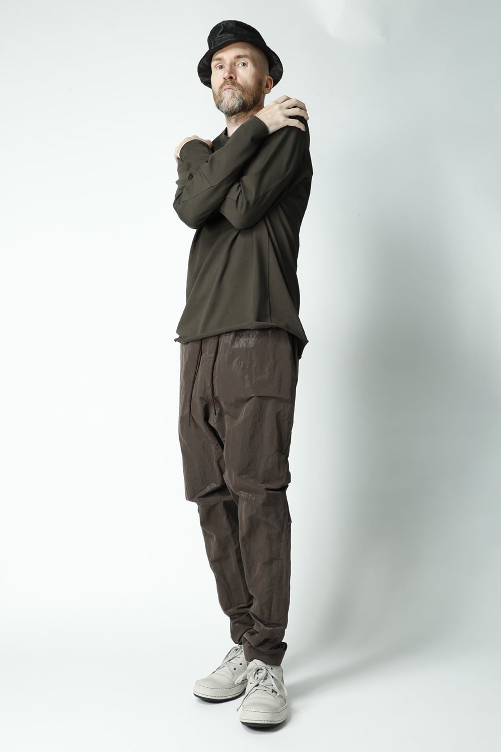 Long sleeve medium weight soft jersey Mud Khaki