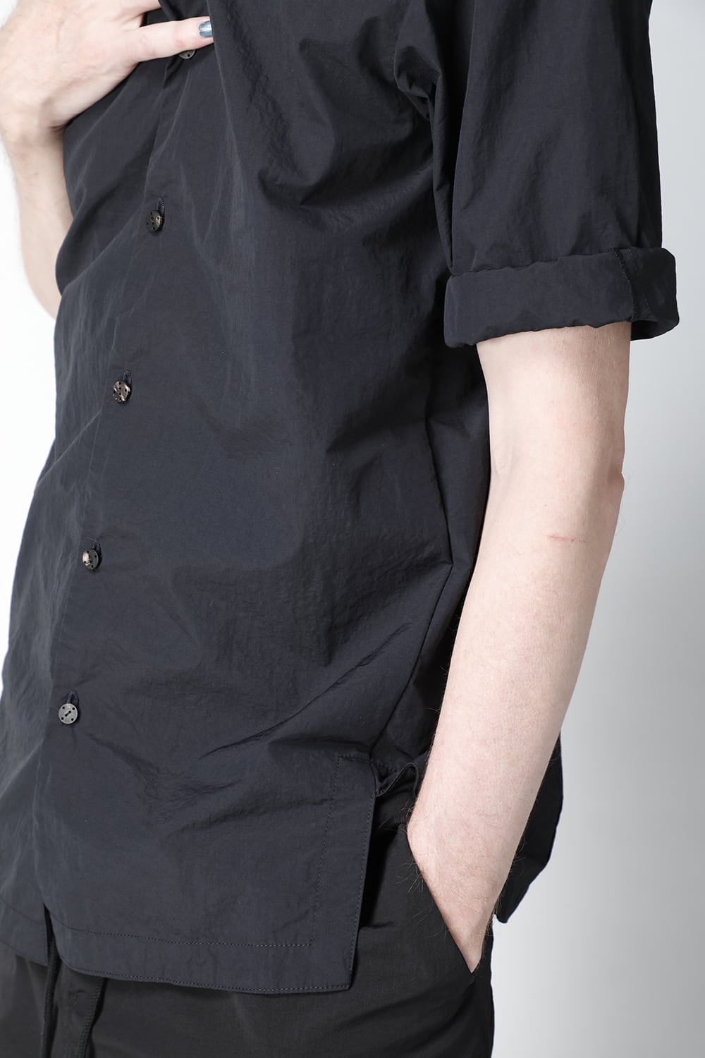 Short sleeve shirt shrink cotton nylon