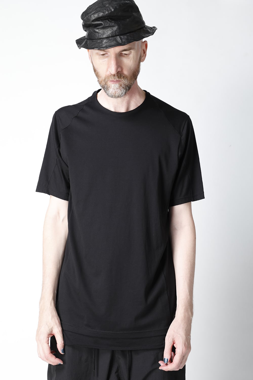 Short sleeve egyptian cotton jersey (SUVIN)  Black