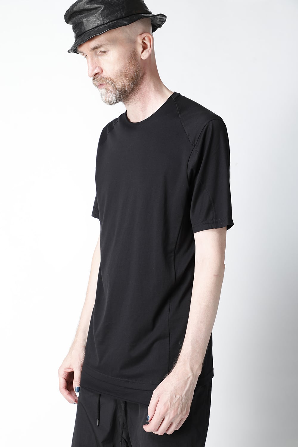 Short sleeve egyptian cotton jersey (SUVIN)  Black