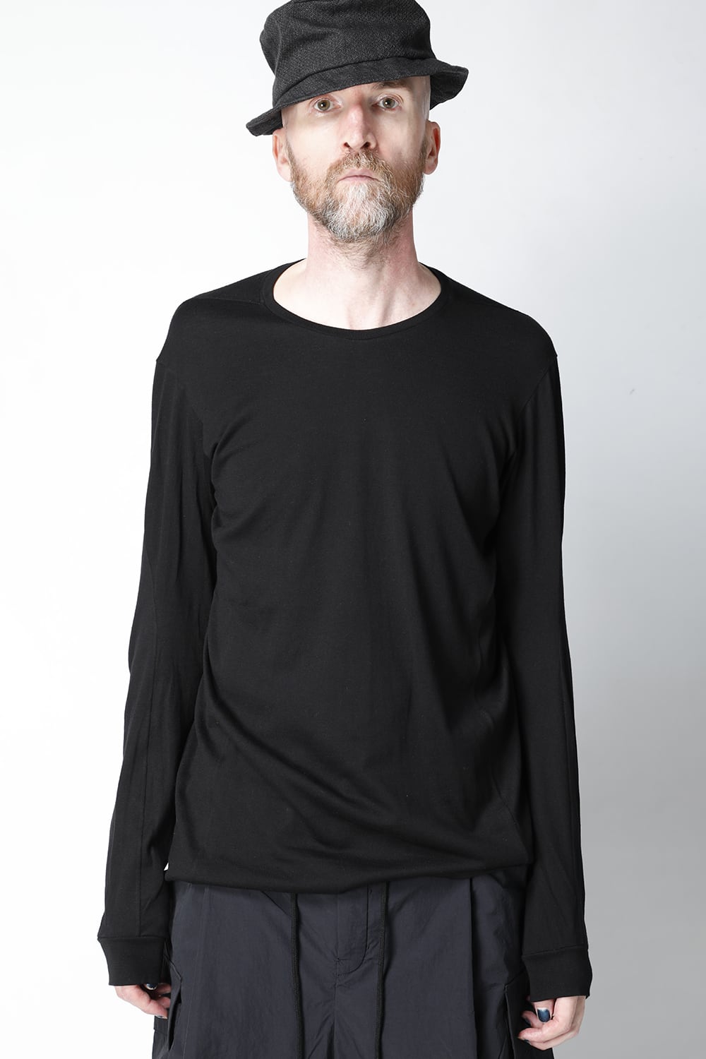 Long sleeve cotton / silk jersey Black