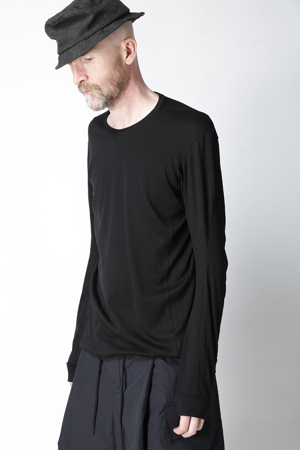 Long sleeve cotton / silk jersey Black