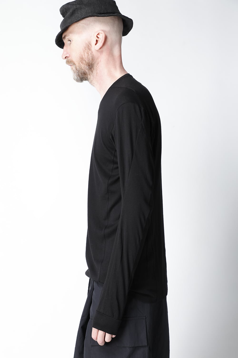 Long sleeve cotton / silk jersey Black
