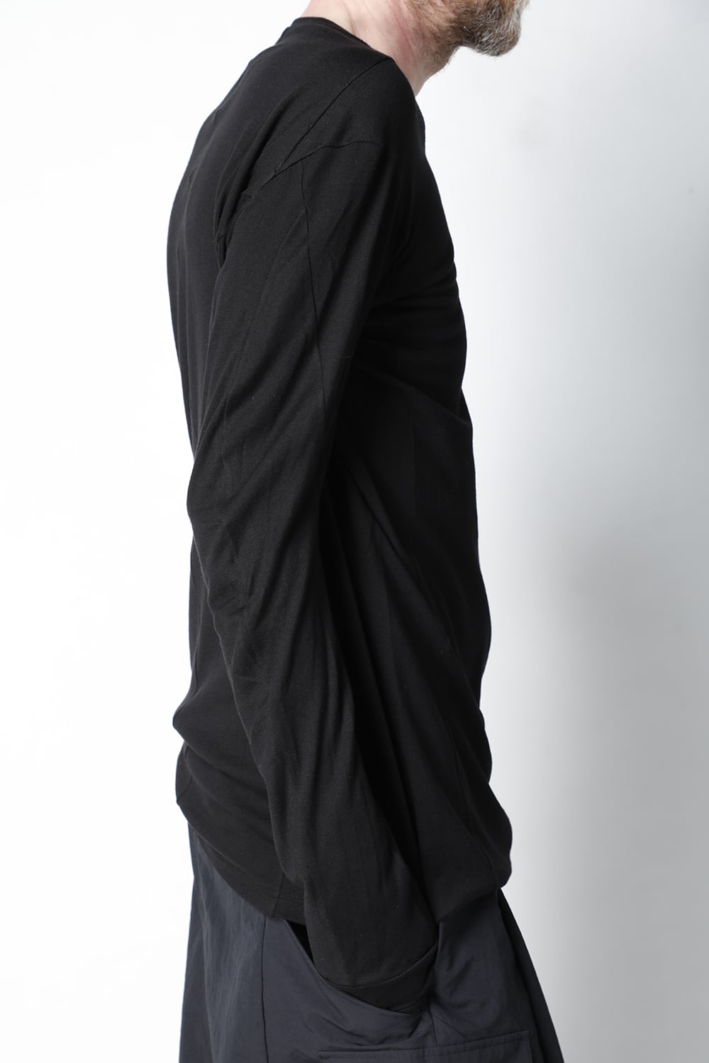 Long sleeve cotton / silk jersey Black