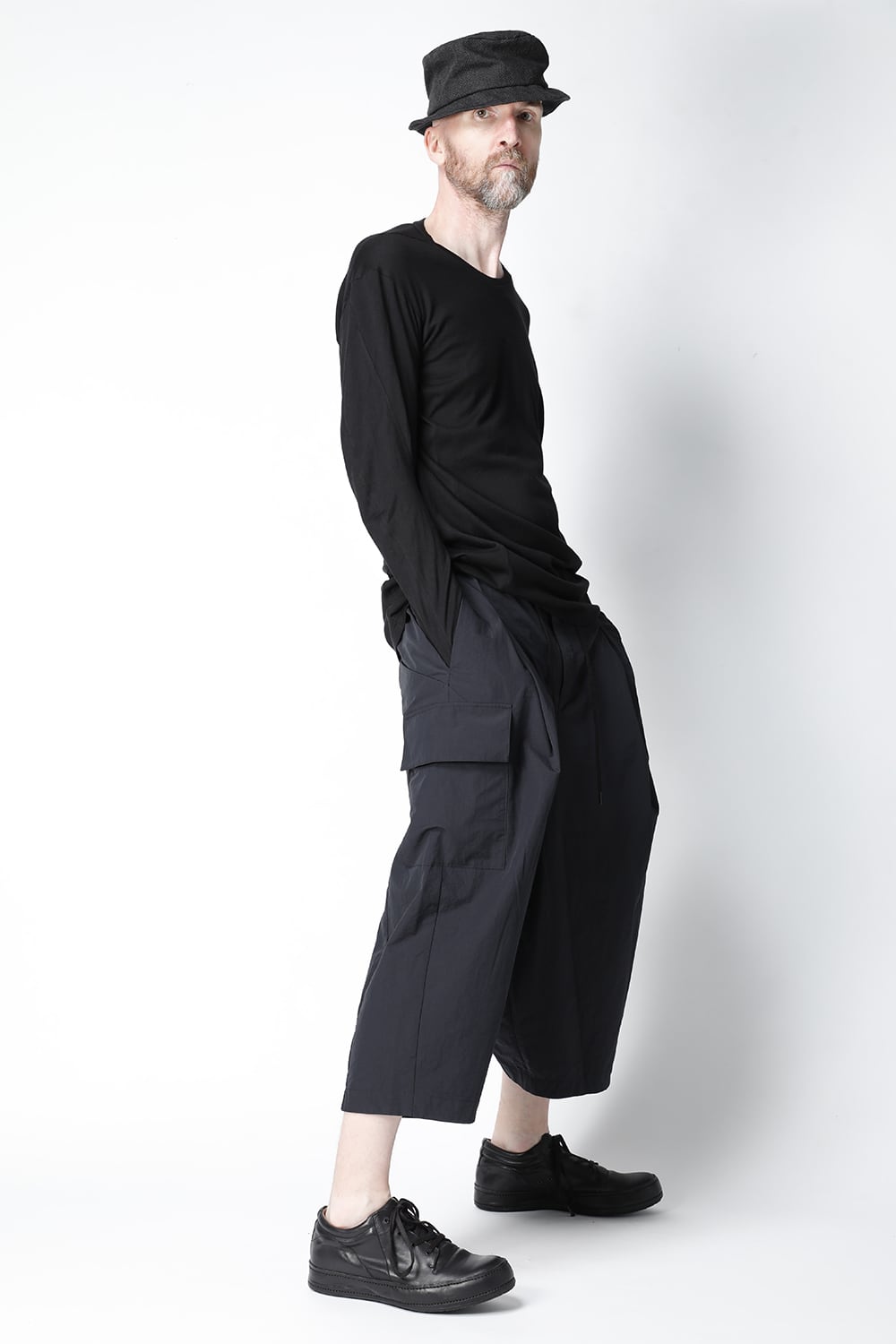 Long sleeve cotton / silk jersey Black