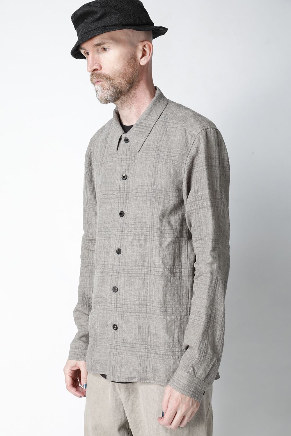 Shirt Linen check shrink wash